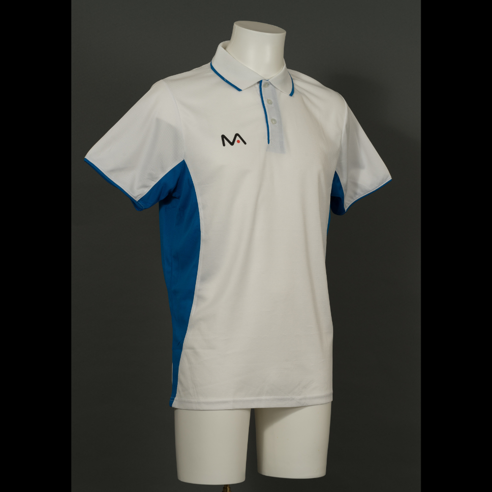 MANTIS Panel Polo Shirt - White/Blue